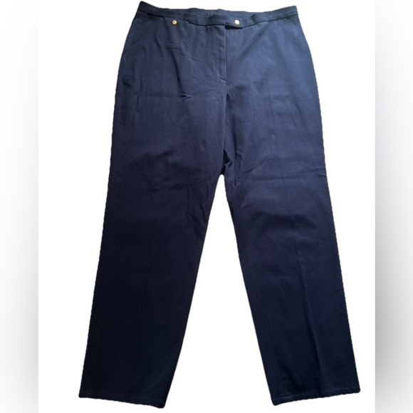 Lauren Ralph Lauren Pants - VTG Lauren Ralph Lauren Navy Blue Dress Pants Womens Plus Size 20W Elastic Waist